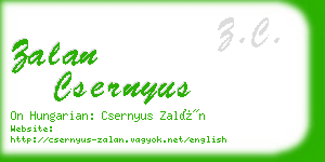 zalan csernyus business card